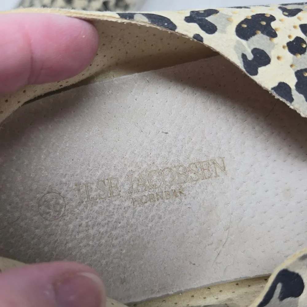 ILSE JACOBSEN Leopard Print‎ Tulip Slip On Sneakers Size 36